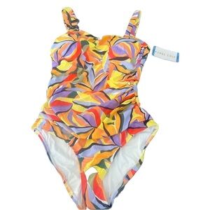 Anne Cole swimsuit NWT. Sea Grass print. Adjustable straps, fun bright print!
